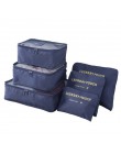 6 sztuk/zestaw torba do przechowywania podróżna odzież Tidy etui organizer bagażu przenośny pojemnik wodoodporne pudełko Drop Sh