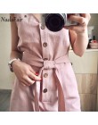 Nadafair Casual Playsuit kobieta Off pasek na ramię tunika różowa czarna porządna lato elegancki krótki kombinezon 2020 kombinez