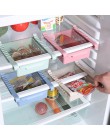 ABS Slide Storage organizator stojaków regulowana lodówka uchwyt półki szuflada organizator do oszczędzenia miejsca owoce przeką