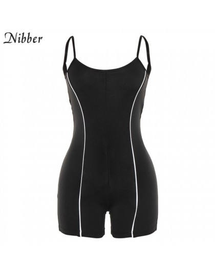 Lato Neon kolor odblaskowy bez rękawów playsuit 2019 moda basic czarna elastyczna casual damskie body odzież do joggingu odzież 
