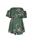 Danjeaner Off Shoulder styl boho kombinezon z nadrukiem kwiatowym kobiety śpioszki bez rękawów eleganckie seksowne wakacje na pl