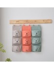 Flamingo wzór Cotton Linen wisząca torba do przechowywania 3 kieszenie naścienny wiszący worek do garderoby pokrowiec na ścianę 