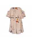 Danjeaner Off Shoulder styl boho kombinezon z nadrukiem kwiatowym kobiety śpioszki bez rękawów eleganckie seksowne wakacje na pl
