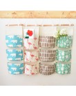 Flamingo wzór Cotton Linen wisząca torba do przechowywania 3 kieszenie naścienny wiszący worek do garderoby pokrowiec na ścianę 
