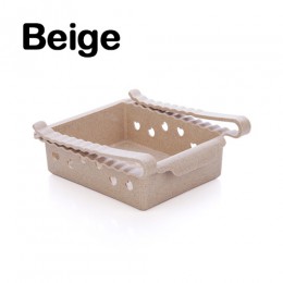 ABS Slide Storage organizator stojaków regulowana lodówka uchwyt półki szuflada organizator do oszczędzenia miejsca owoce przeką