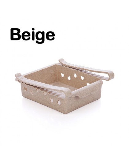 ABS Slide Storage organizator stojaków regulowana lodówka uchwyt półki szuflada organizator do oszczędzenia miejsca owoce przeką