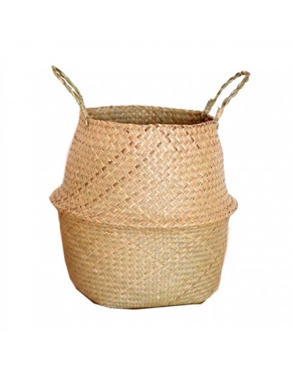 Trawa morska Wickerwork kosz Rattan wieszana doniczka brudny kosz na pranie kosz może Dropshipping
