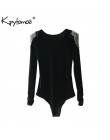 Vintage aplikacje z koralikami aksamitne Body kobiety 2020 moda Sexy Backless V Neck Crossover panie Playsuits Casual Body Femme