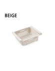ABS Slide Storage organizator stojaków regulowana lodówka uchwyt półki szuflada organizator do oszczędzenia miejsca owoce przeką