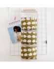 Flamingo wzór Cotton Linen wisząca torba do przechowywania 3 kieszenie naścienny wiszący worek do garderoby pokrowiec na ścianę 