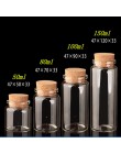 Szklane butelki z korkami rzemiosło butelka słoik Weding prezent 50ml 80ml 100ml 150ml puste słoiki pojemniki butelki 24 sztuk d