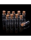 10 sztuk mini szklane butelka z życzeniami fiolka z korek wisiorek 0.5/1/2/20mL