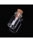10 sztuk mini szklane butelka z życzeniami fiolka z korek wisiorek 0.5/1/2/20mL