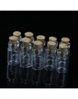 10 sztuk mini szklane butelka z życzeniami fiolka z korek wisiorek 0.5/1/2/20mL