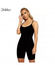 Nibber czarny podstawowe bez rękawów playsuits kobiet 2019 moda lato elastyczna miękka odzież na co dzień playsuits Jogging Spor