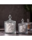 Europejski kolor kryształu szklany pojemnik 600ML puszki cukru w puszkach diamentowe pudełko cukierków wacik bawełniany wacik ko