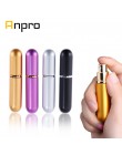 Anpro 5ml przenośna aluminiowa butelka do perfum w sprayu wielokrotnego napełniania pojemnik podróżny z pustymi pojemnikami bute