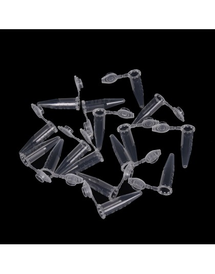 100 sztuk 0.5 ML jasne mikro plastikowe probówki wirówki fiolka odłamywana zaślepka pojemnik na próbki laboratoryjne próbki bute
