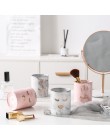 Styl skandynawski zbiornik z marmuru ceramiczny słoik pędzel kosmetyczny obsadka do pióra nóż widelec do przechowywania uchwyt H