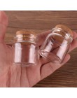 24 sztuk 37*40*27mm 20ml mini szklane butelki z życzeniami małe słoiczki fiolki z korek prezent ślubny