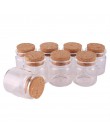 24 sztuk 37*40*27mm 20ml mini szklane butelki z życzeniami małe słoiczki fiolki z korek prezent ślubny