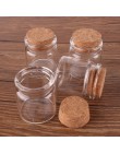 24 sztuk 37*40*27mm 20ml mini szklane butelki z życzeniami małe słoiczki fiolki z korek prezent ślubny