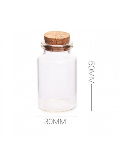 10 sztuk/zestaw 20ml Mini szklane butelki z korkami korek przezroczysty mały pusty szklany fiolki słoiki sub-butelka butelka ze 