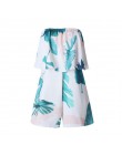 Styl boho Playsuit kwiatowy Print seksowne rampersy krótkie ogrodniczki Top Macacao Feminino kobiety ubrania w stylu casual, let