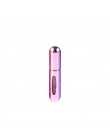 CARRYWON 5ml przenośny Mini aluminium wielokrotnego napełniania perfumy w sprayu pojemnik na kosmetyki recyrkulacja samopompując