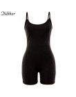 Nibber czarny podstawowe bez rękawów playsuits kobiet 2019 moda lato elastyczna miękka odzież na co dzień playsuits Jogging Spor