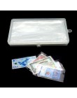 Uchwyt na banknoty 100 szt. Album na monety torby do przechowywania plastikowe pudełko 17.5*8.5cm strona pcv papierowe pieniądze