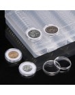 Wyczyść Coin futerał ochronny kolekcja monet 100 sztuk przezroczysty pojemnik na monety 17/20/25/27/30mm okrągłe kapsułki w kszt