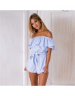Styl boho Playsuit kwiatowy Print seksowne rampersy krótkie ogrodniczki Top Macacao Feminino kobiety ubrania w stylu casual, let
