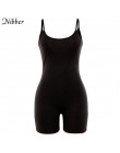 Nibber czarny podstawowe bez rękawów playsuits kobiet 2019 moda lato elastyczna miękka odzież na co dzień playsuits Jogging Spor