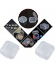10 sztuk/paczka Mini przenośne plastikowe przezroczyste przechowywanie pudełka kwadratowe pigułki biżuteria zatyczki do uszu kol