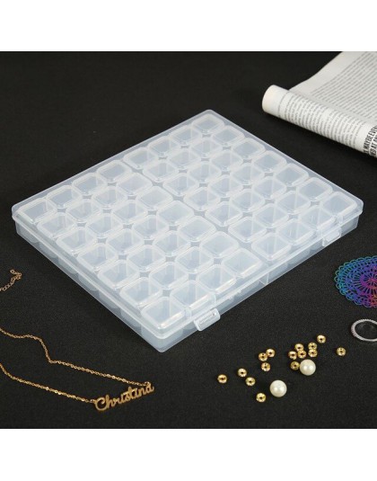 56 siatki 5D DIY diament malarstwo wiertarka Box biżuteria Box haft ze strasem koralik z kryształkami organizator futerał do prz