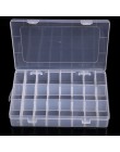 Przezroczyste 10/15/24 kratki do przechowywania pudełko typu Organizer Case Cajas Organizadora przechowywanie plastikowe pudełko