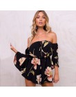 Styl boho Playsuit kwiatowy Print seksowne rampersy krótkie ogrodniczki Top Macacao Feminino kobiety ubrania w stylu casual, let