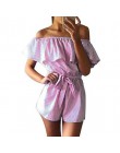 Styl boho Playsuit kwiatowy Print seksowne rampersy krótkie ogrodniczki Top Macacao Feminino kobiety ubrania w stylu casual, let