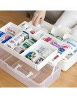 Plastikowy pojemnik do przevhowywania pudełko medyczne pudełko typu organizer 3 warstwy wielofunkcyjna przenośna szafka na leki 