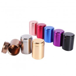 80ML Mini metalowe pudełko pudełko do przechowywania biżuterii aluminiowa puszka do herbaty mała podróż przenośny pojemnik mały 