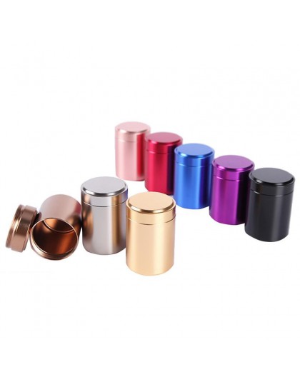 80ML Mini metalowe pudełko pudełko do przechowywania biżuterii aluminiowa puszka do herbaty mała podróż przenośny pojemnik mały 