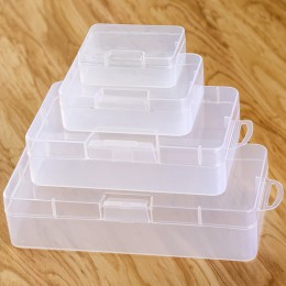 1 sztuk Snap-on mini PP puste pudełko plastikowe PP przezroczyste puste pudełko z pokrywą plastikowe opakowanie przechowywanie c
