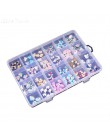 Otmagelu przezroczysty z tworzywa sztucznego 24 sloty piękna biżuteria Nail Art Rhinestone pusty schowek ręcznie wykonana skrzyn