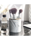 Nowoczesne porcelanowe organizery na kosmetyki pędzle na toaletkę do łazienki modne oryginalne