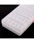 Przezroczysty pusty futerał 190*95mm (z 25 sztuk małe pudełko) Nail Art Tip Glitter pudełka do przechowywania Nail Art etui z kr