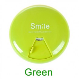 Pinkycolor 360 stopni tygodniowo obracanie Pillbox na tabletki w podróży Case pojemnik na leki apteczka leki pojemnik na pigułki