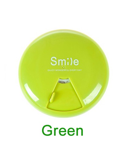 Pinkycolor 360 stopni tygodniowo obracanie Pillbox na tabletki w podróży Case pojemnik na leki apteczka leki pojemnik na pigułki