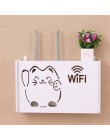 Bezprzewodowy Router wi-fi Box drewno-plastikowa półka ścienna wisząca wtyczka deska uchwyt schowek 3 rozmiar 9 styl organizator