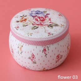1 sztuk wielofunkcyjne Tinplate cukierki Box herbata z róży Pot w kształcie bębna Cookie Case Home Decor świąteczne zaopatrzenie